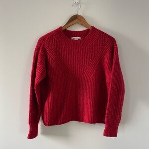Joe Fresh Vibrant Red Women's Crew Neck Knit Sweater